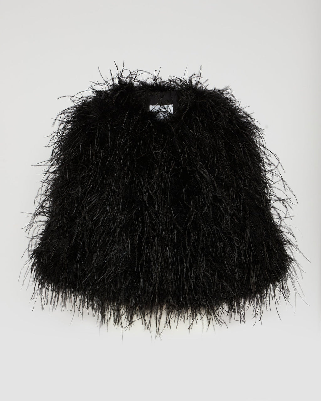Short ostrich feather jacket