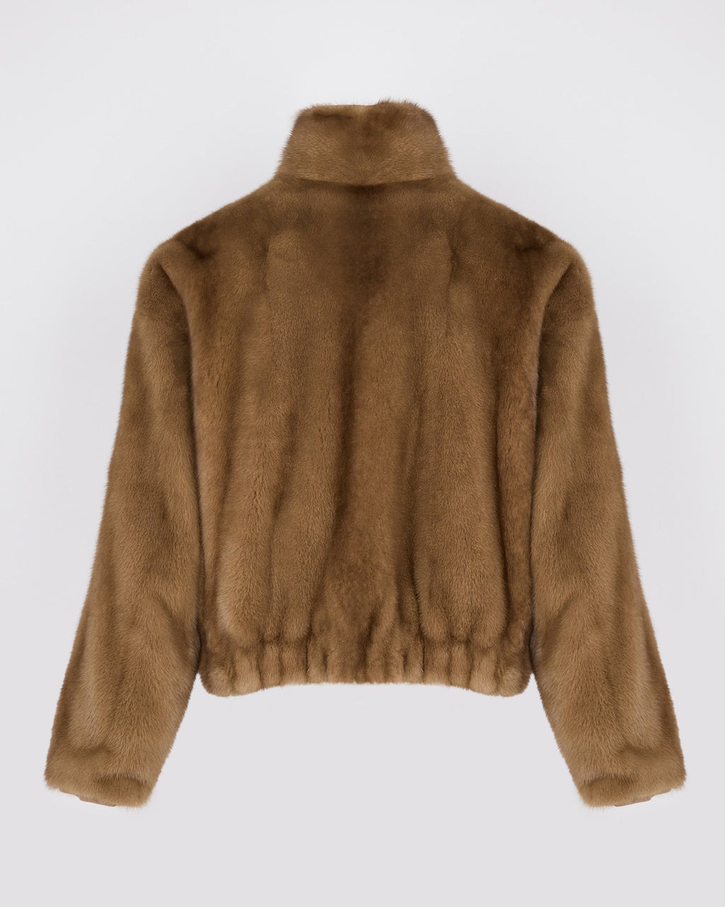 Reversible water-repellent technical fabric jacket with mink fur