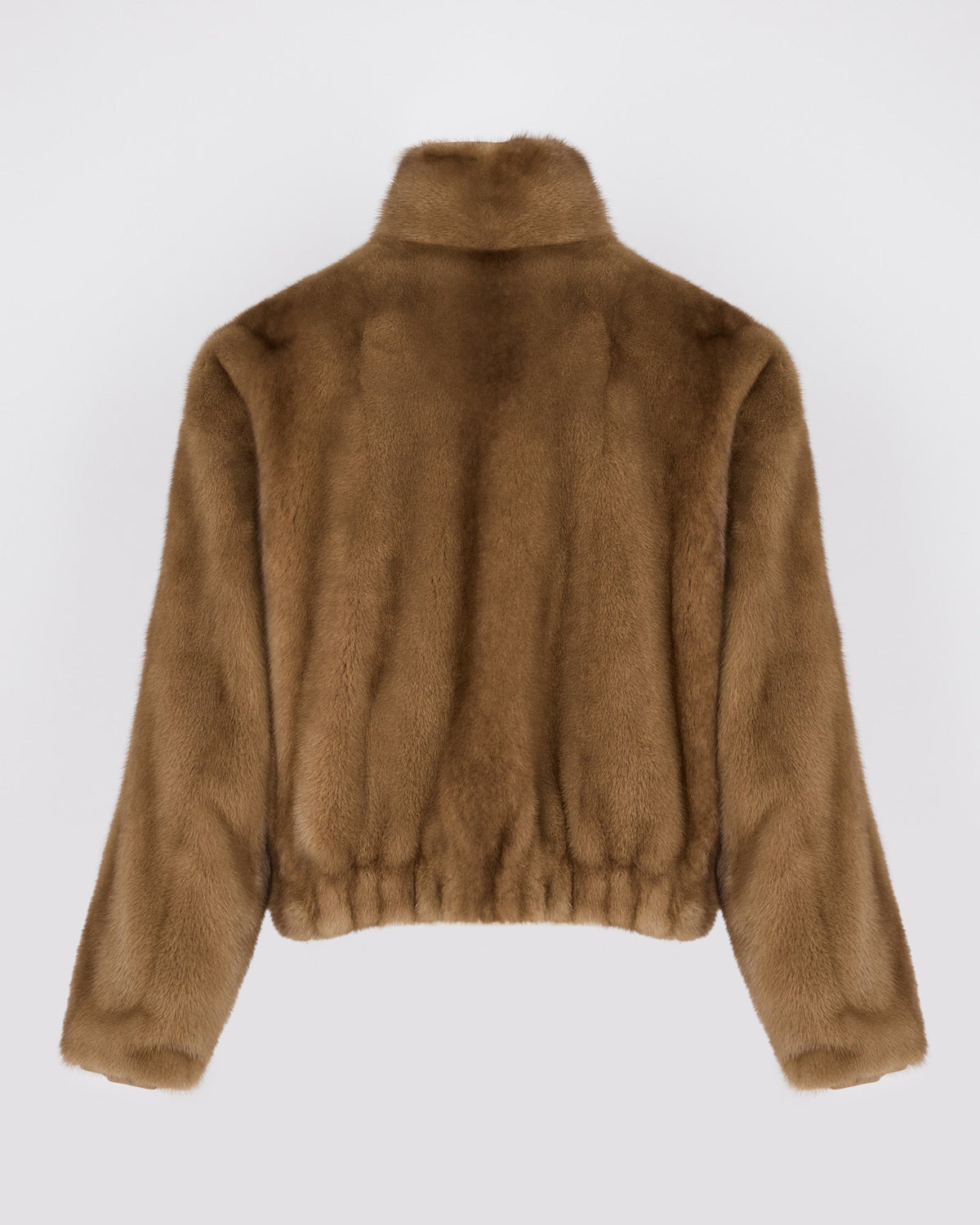 Reversible water-repellent technical fabric jacket with mink fur
