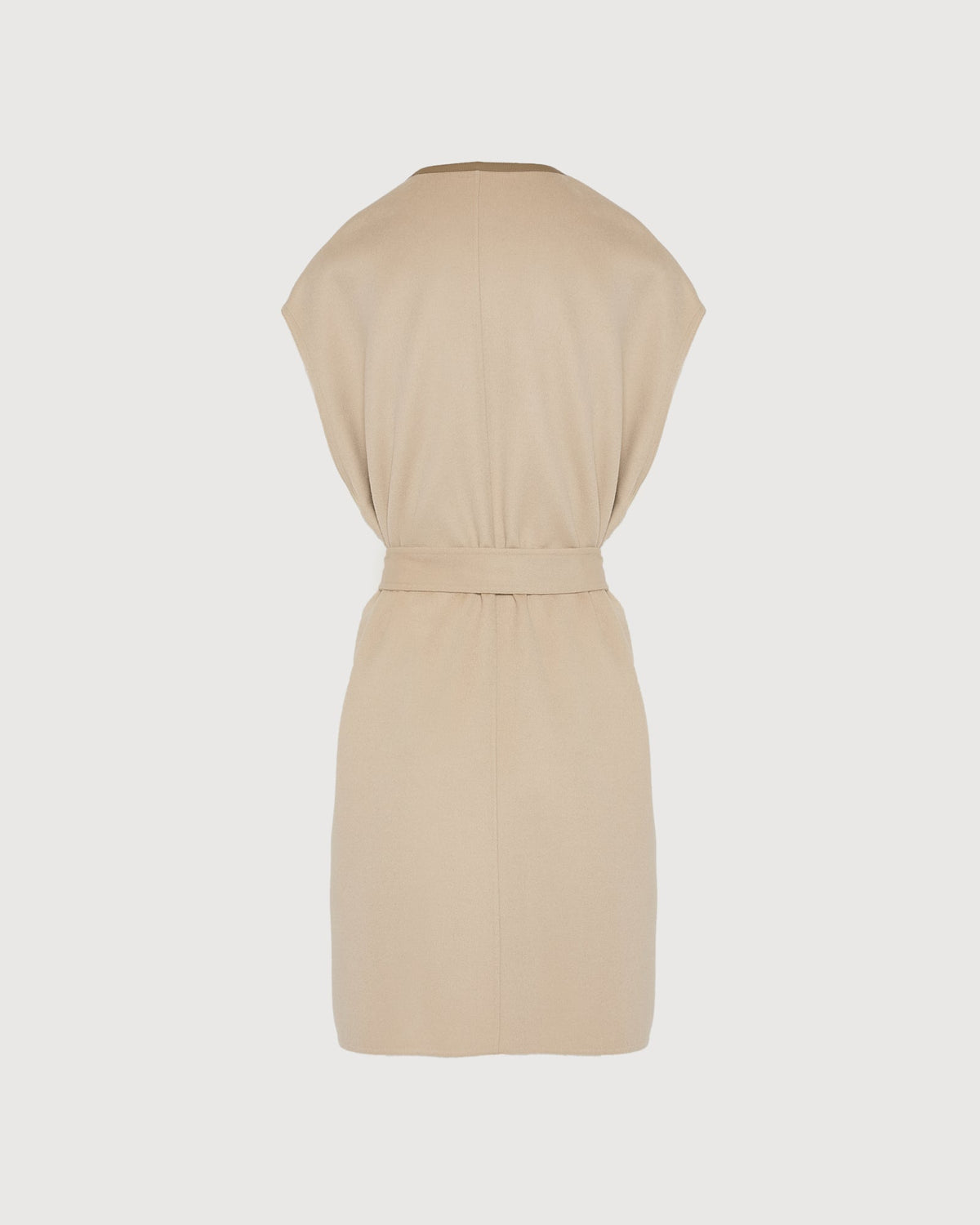 Double-sided cashmere-blend belted cape