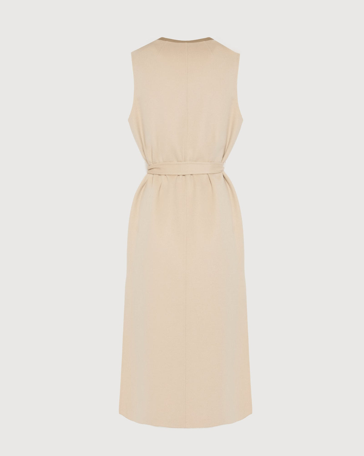 Long double-sided cashmere-blend gilet