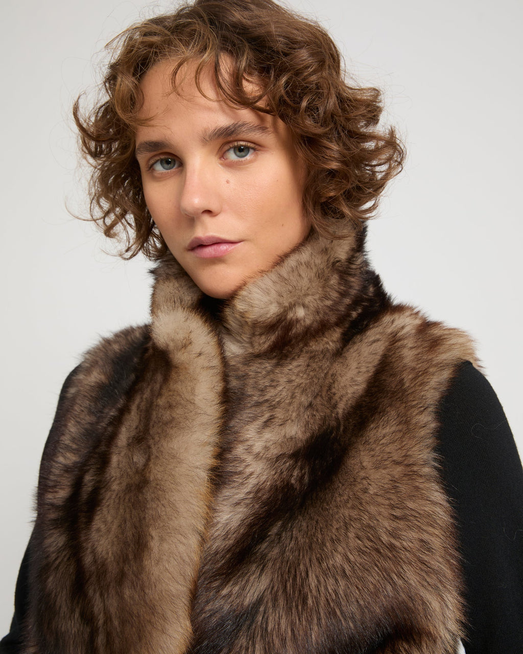 Long Toscana lambskin shearling gilet
