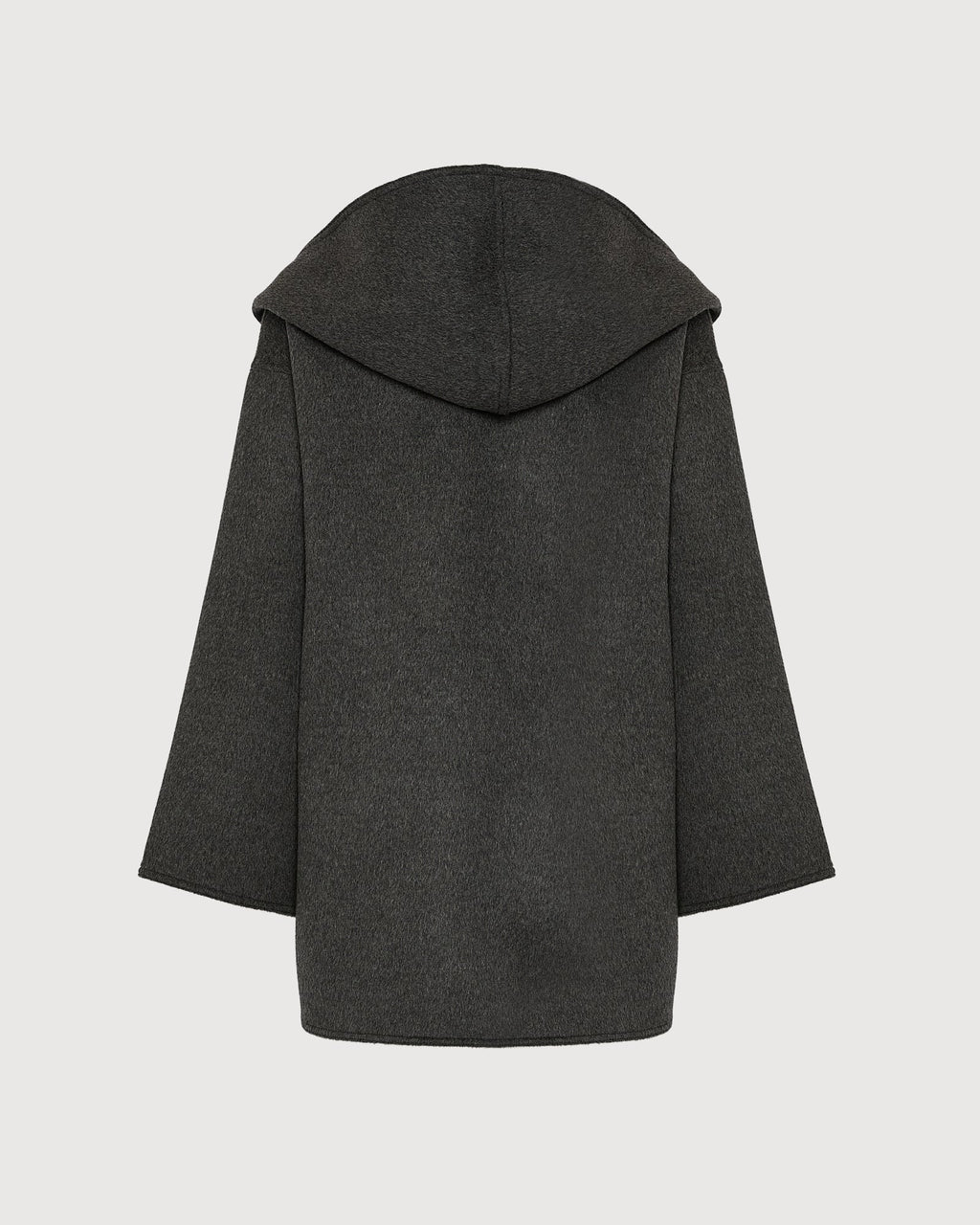 Oversized short coat in double-sided cashmere blend
