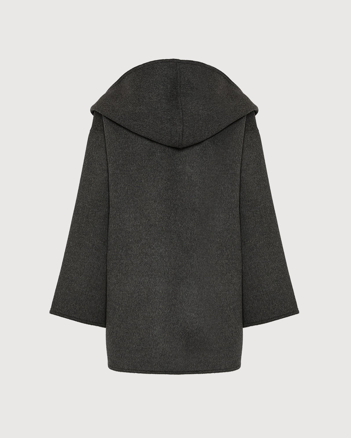 Oversized short coat in double-sided cashmere blend