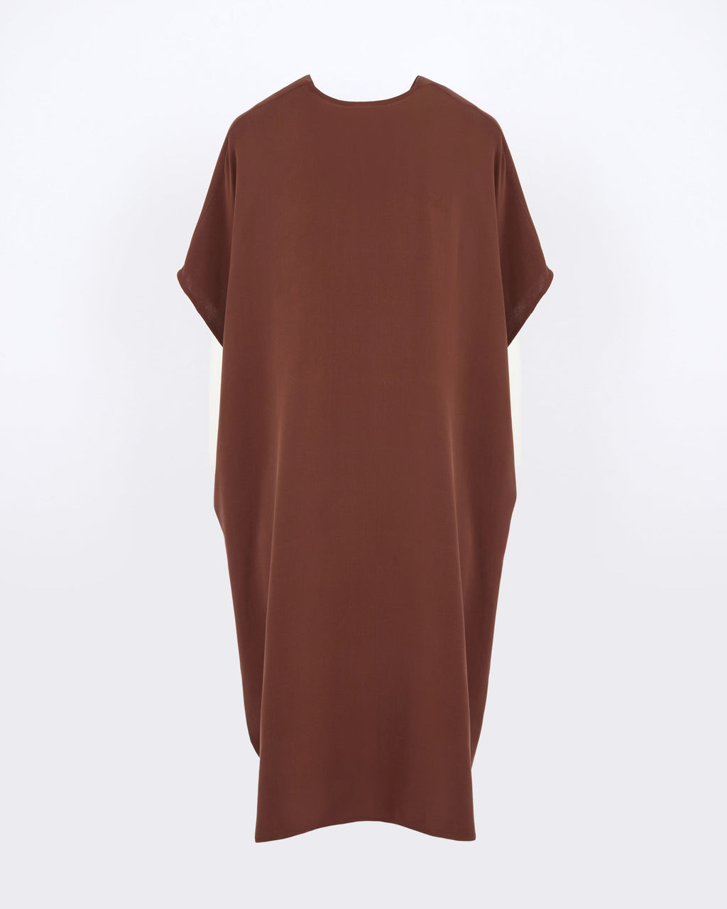 Draped dress in silk crepe