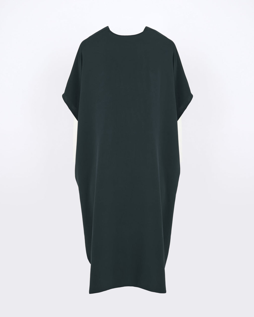 Draped dress in silk crepe
