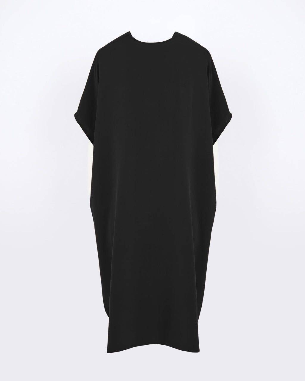 Draped dress in silk crepe