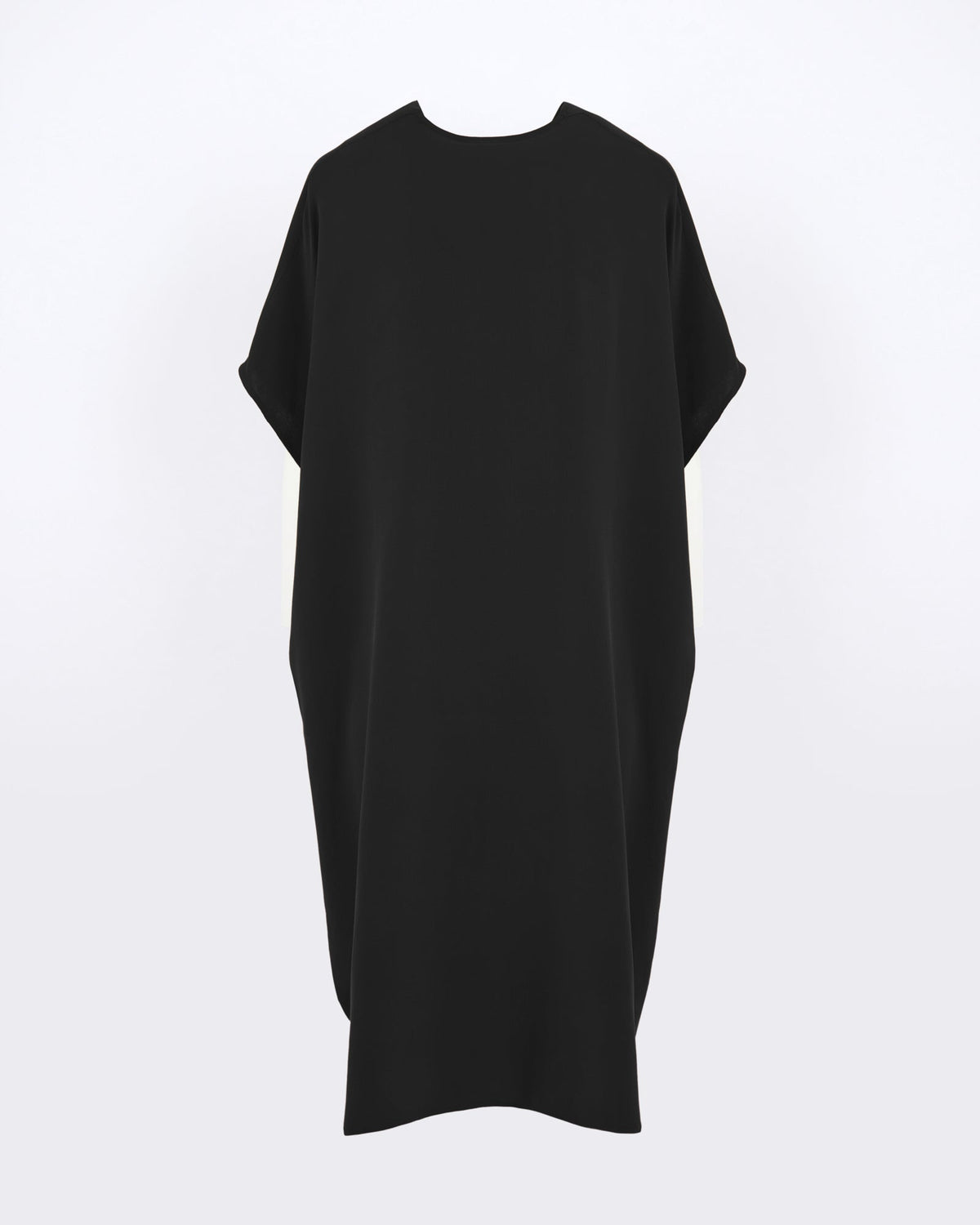Draped dress in silk crepe