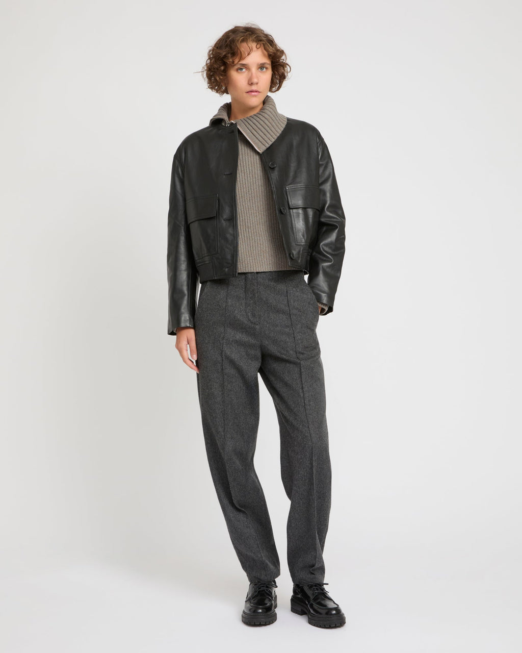Lamb leather jacket