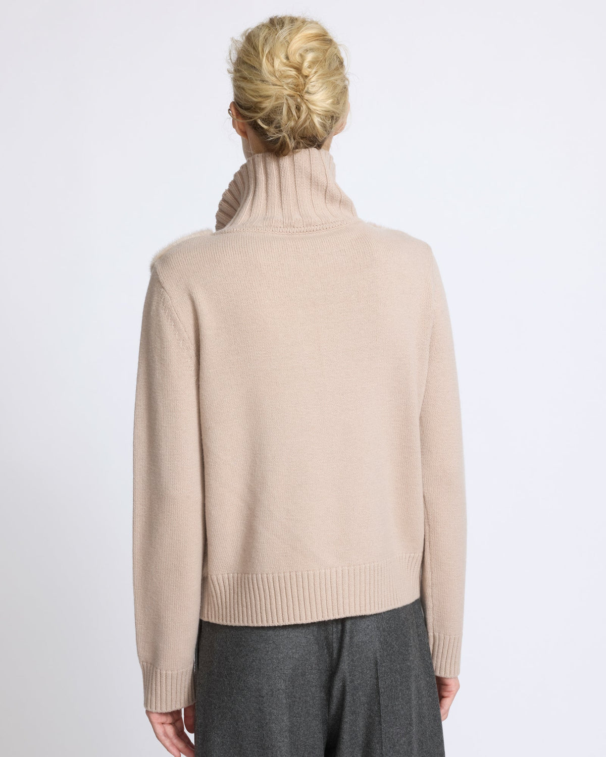 Mink fur and Merino knit jacket