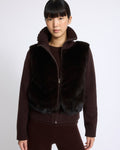 Mink fur and Merino knit jacket