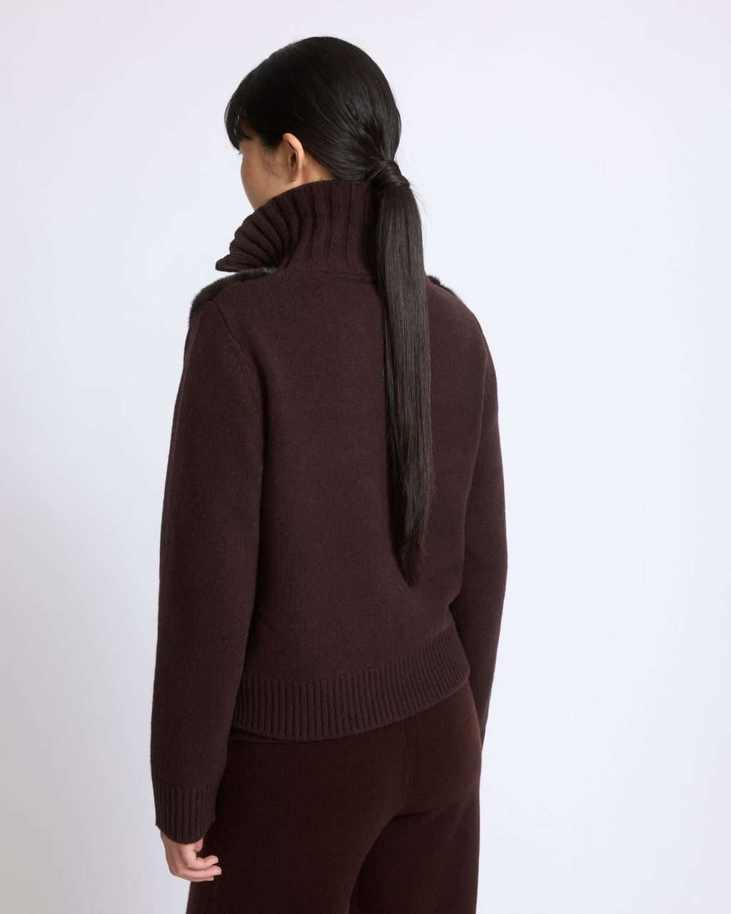 Mink fur and Merino knit jacket