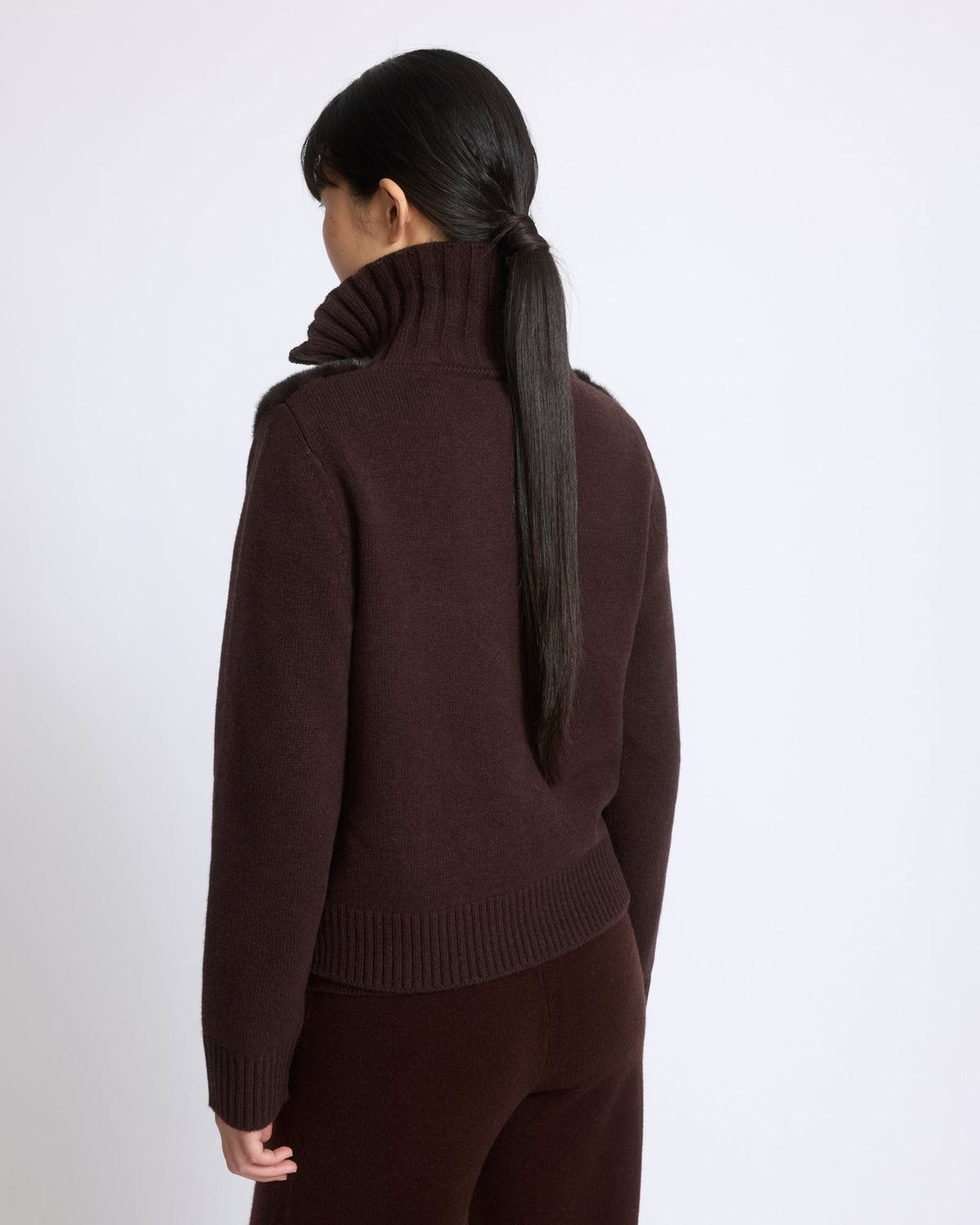 Mink fur and Merino knit jacket