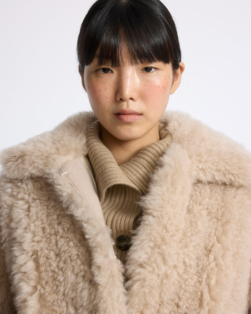 Cashmere lambskin and Merino knit jacket