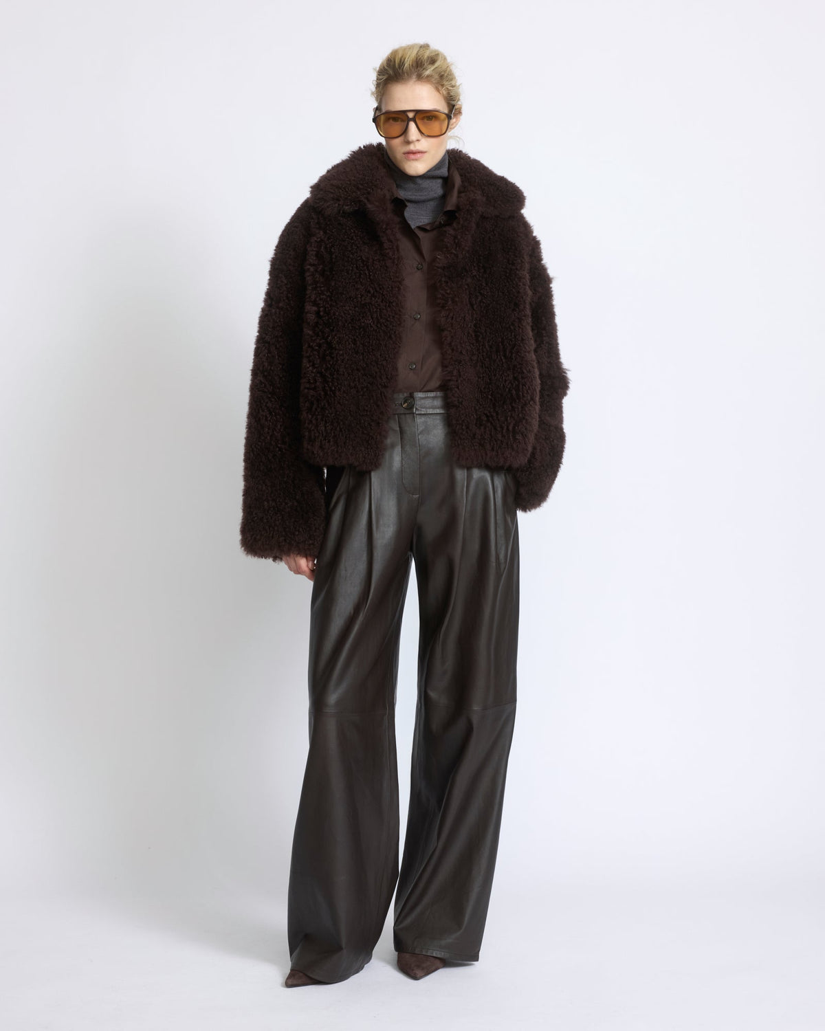 Cashmere lambskin and Merino knit jacket