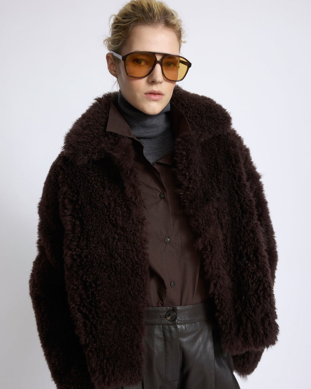 Cashmere lambskin and Merino knit jacket