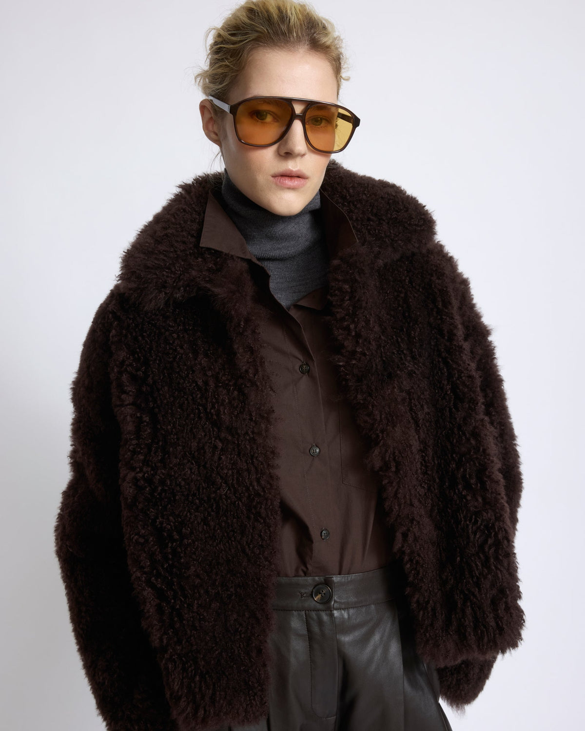 Cashmere lambskin and Merino knit jacket