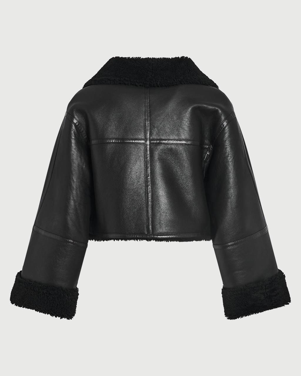 Suede Merino lambskin cropped jacket