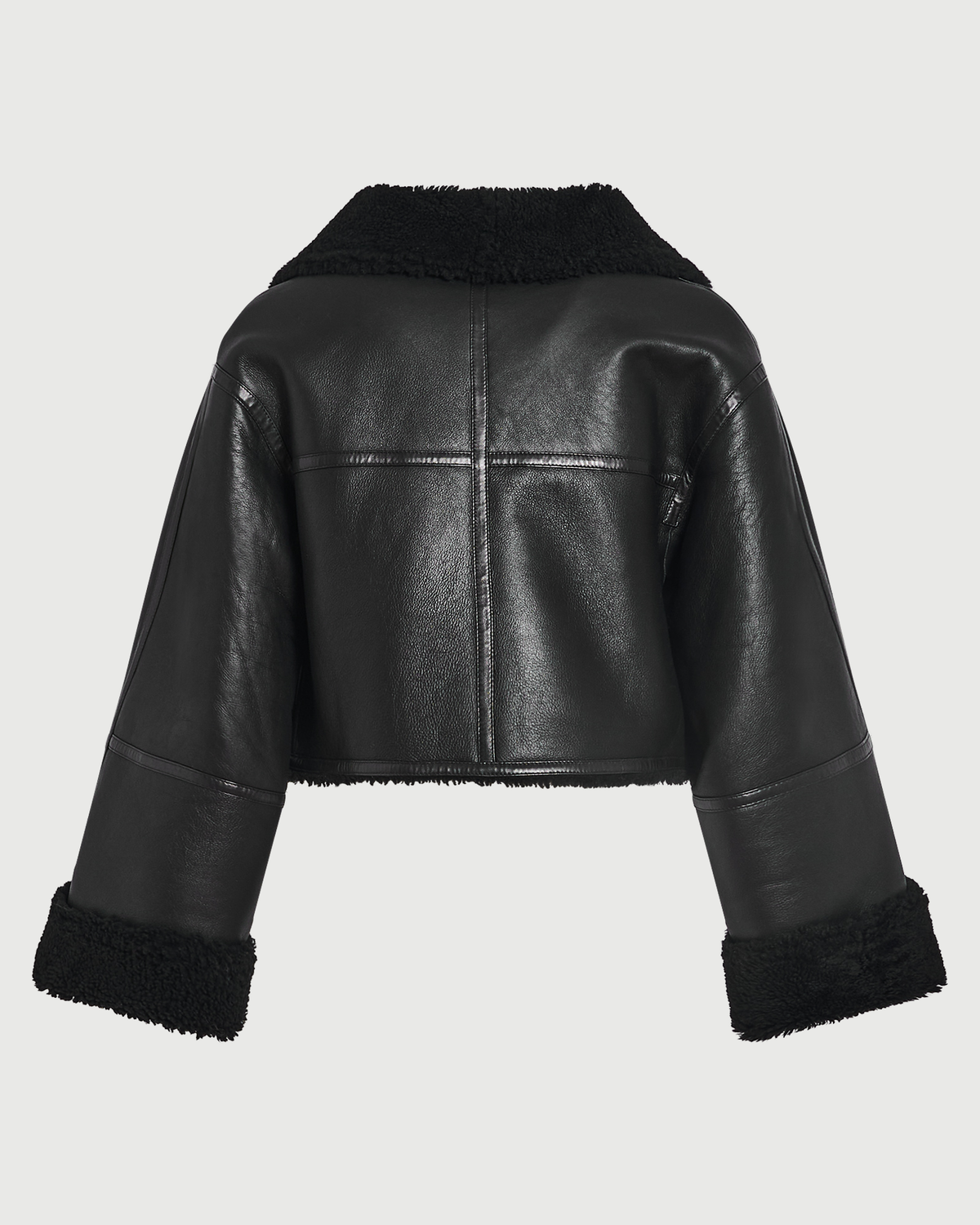 Suede Merino lambskin cropped jacket