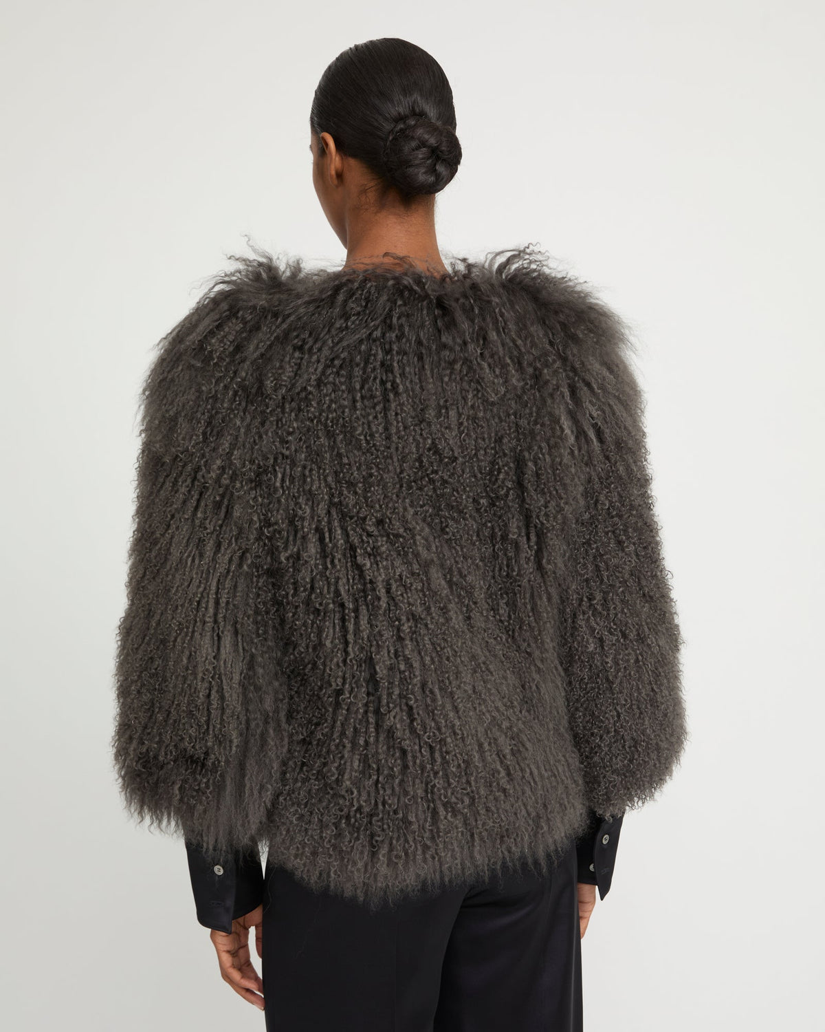 Short jacket in Mongolian lamb