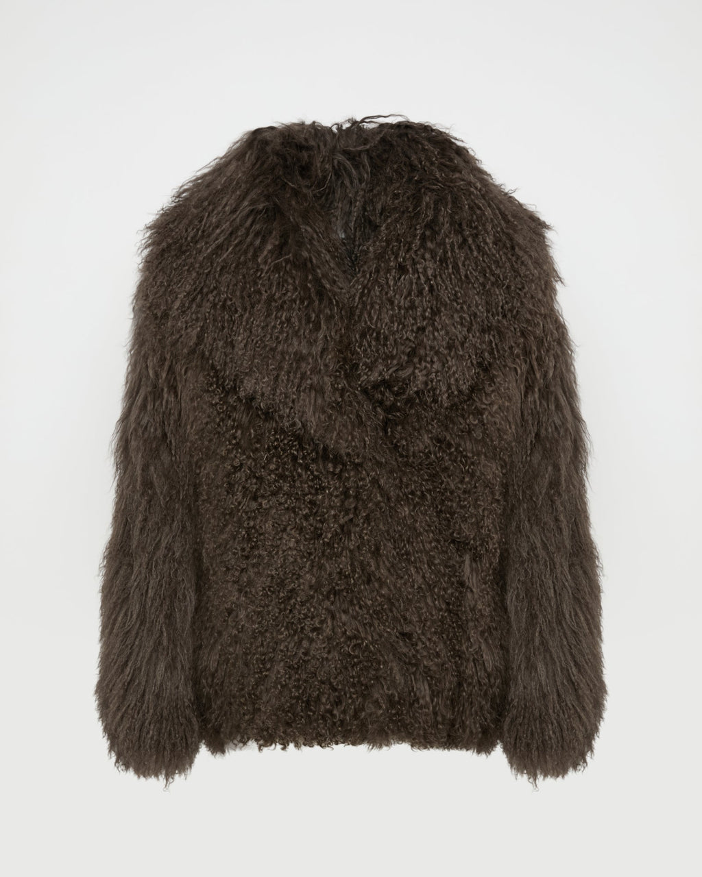 Oversized Mongolian lamb jacket