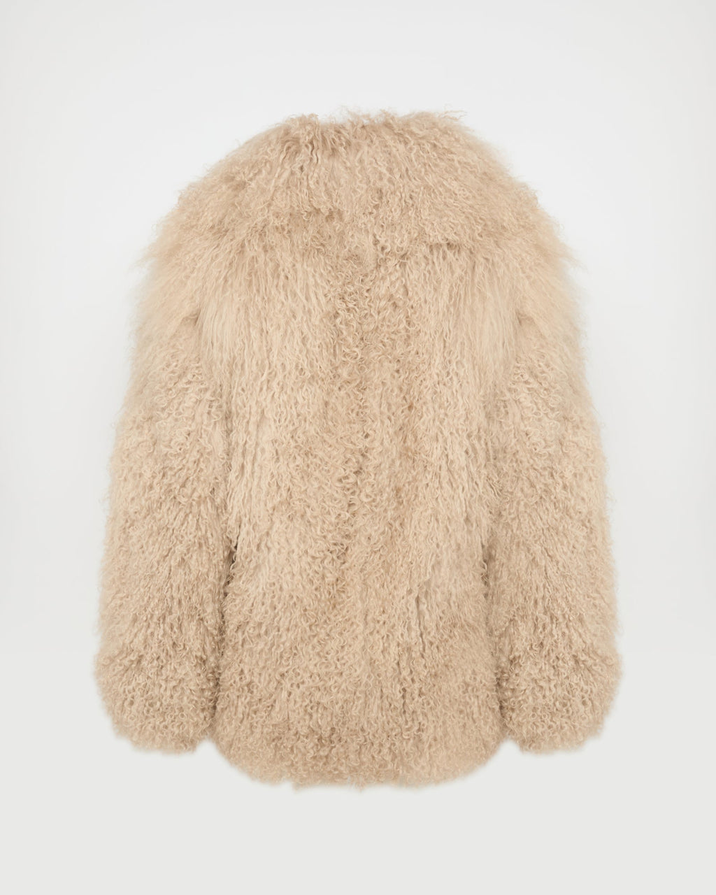 Oversized Mongolian lamb jacket