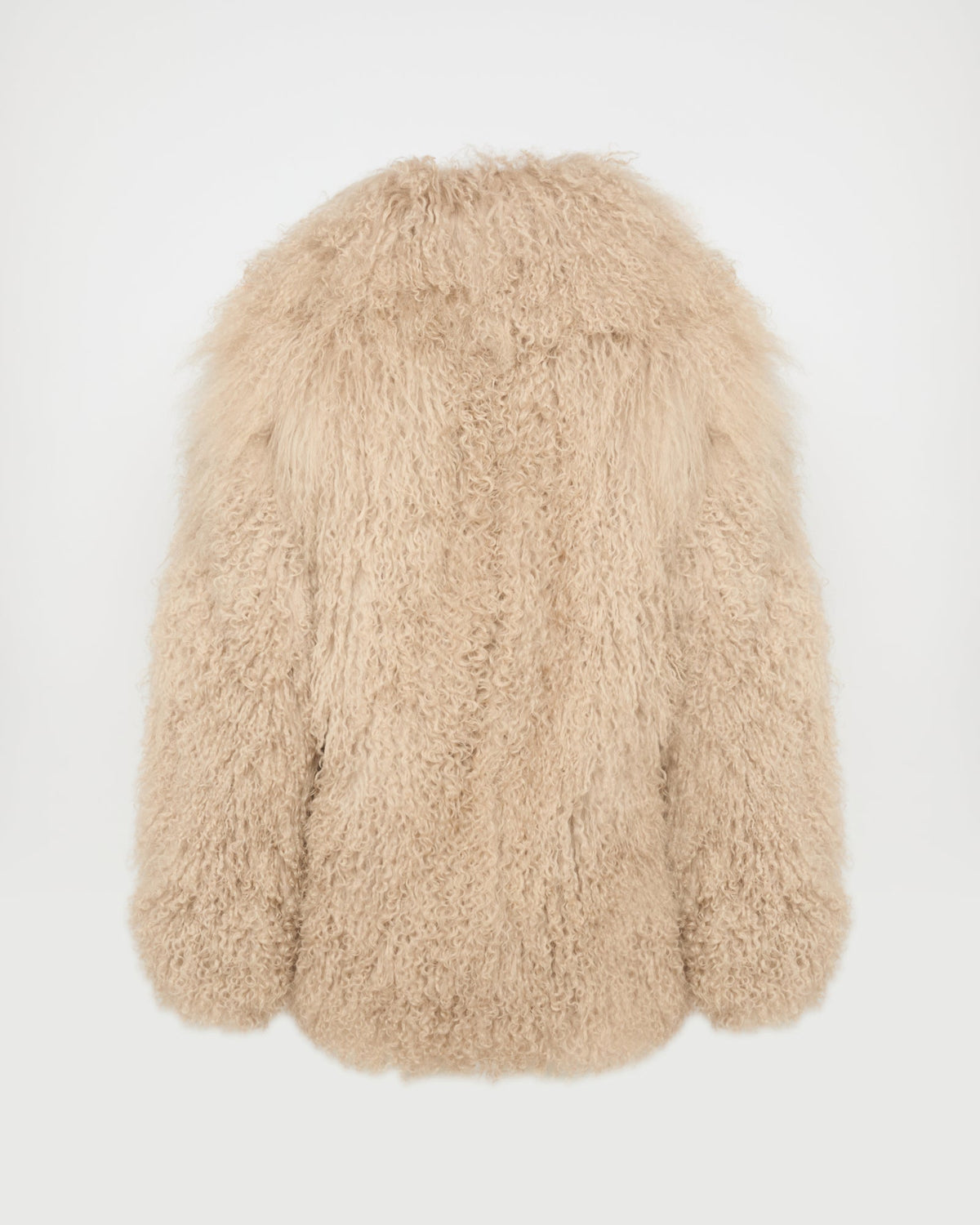 Oversized Mongolian lamb jacket