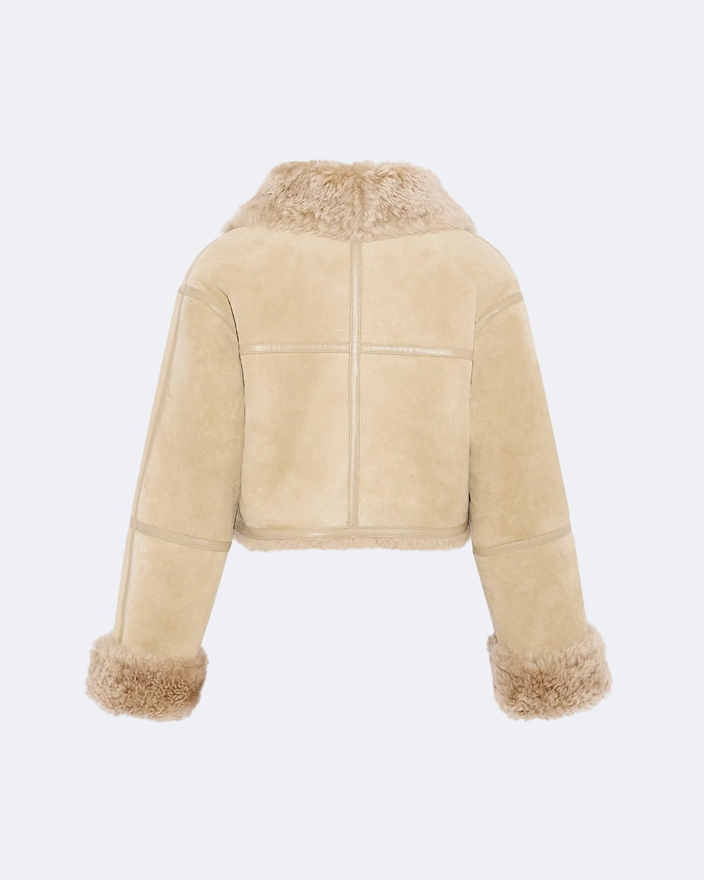 Suede Merino lambskin cropped jacket