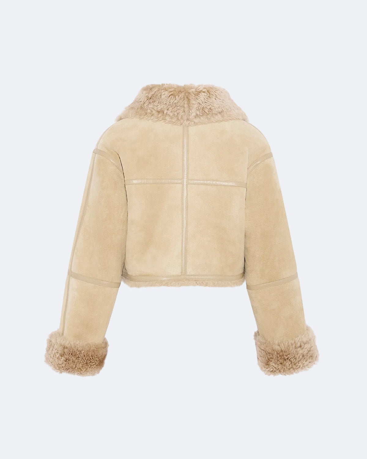 Suede Merino lambskin cropped jacket