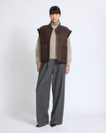 Curly Merino lambskin sleeveless gilet
