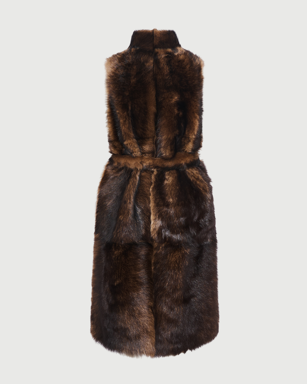 Long Toscana lambskin sleeveless gilet