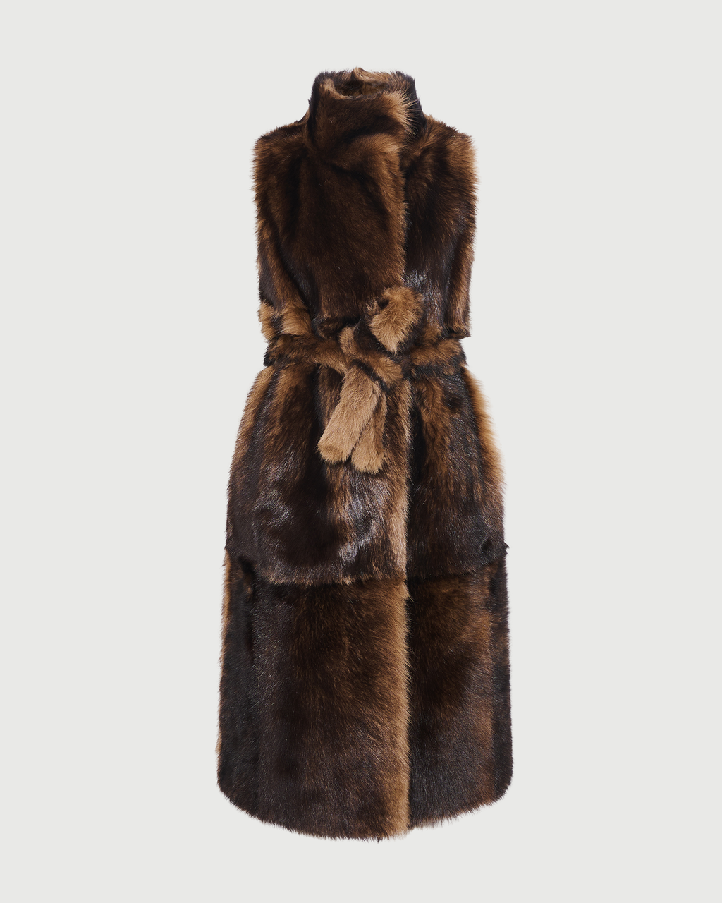 Long Toscana lambskin sleeveless gilet