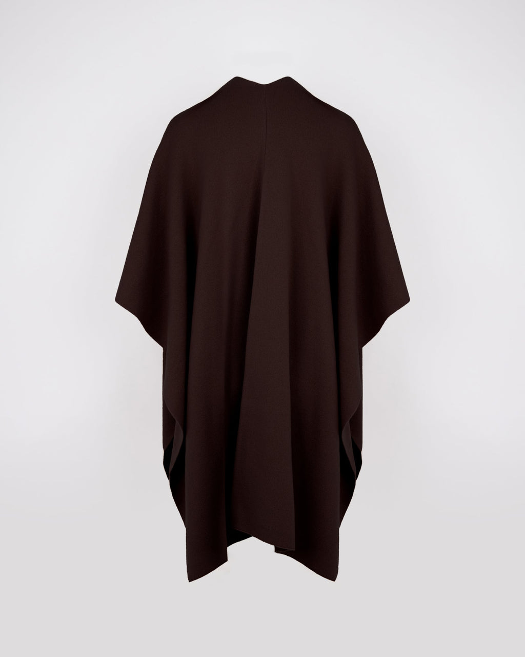 Merino knit poncho with mink fur