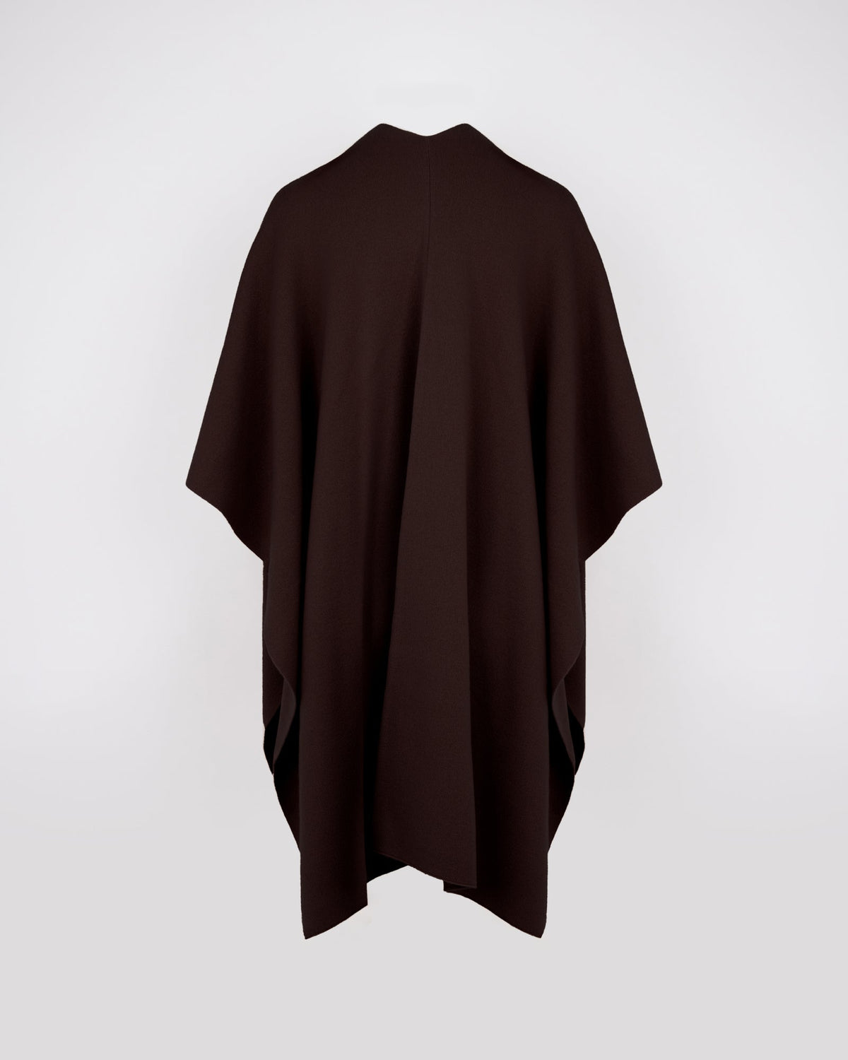 Merino knit poncho with mink fur