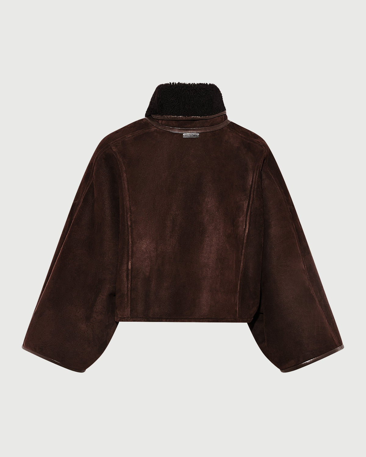 Short lambskin shearling cape