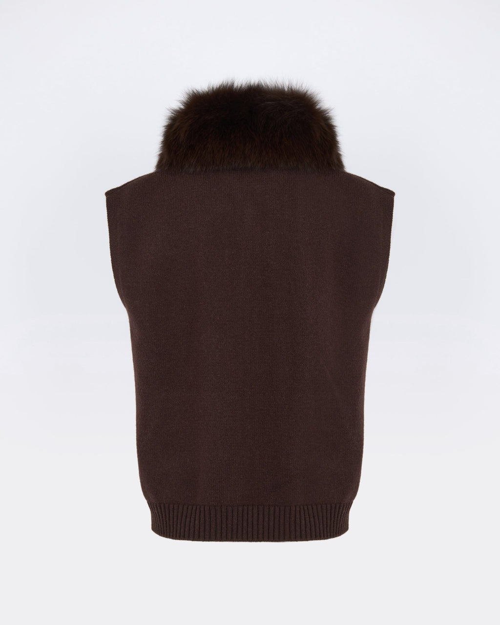 Merino knit and fox fur jacket