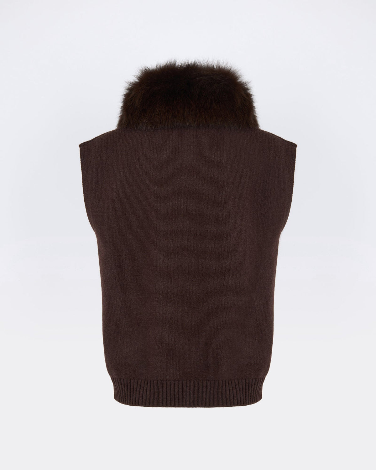 Merino knit and fox fur jacket