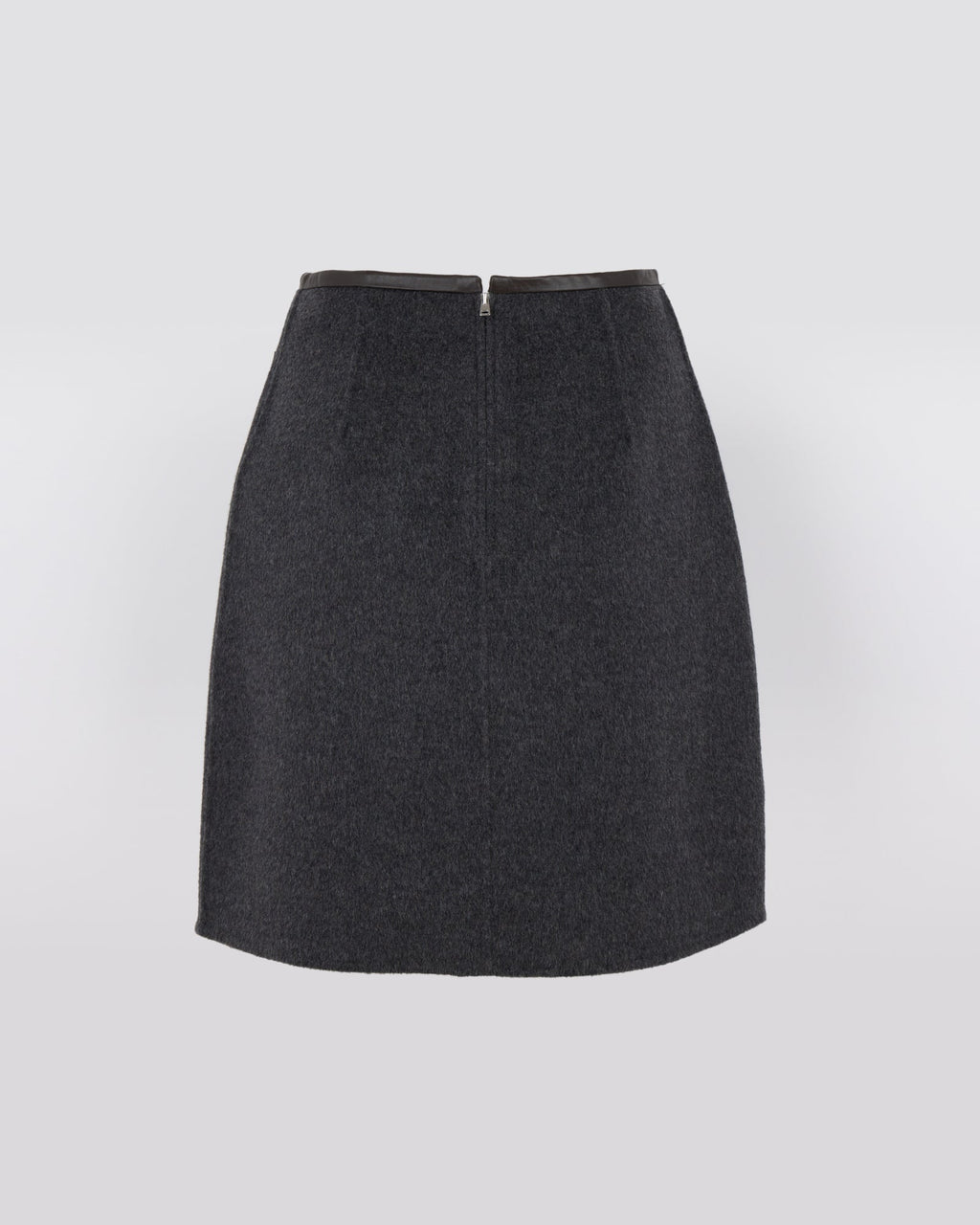 Double-sided wool and cashmere skirt