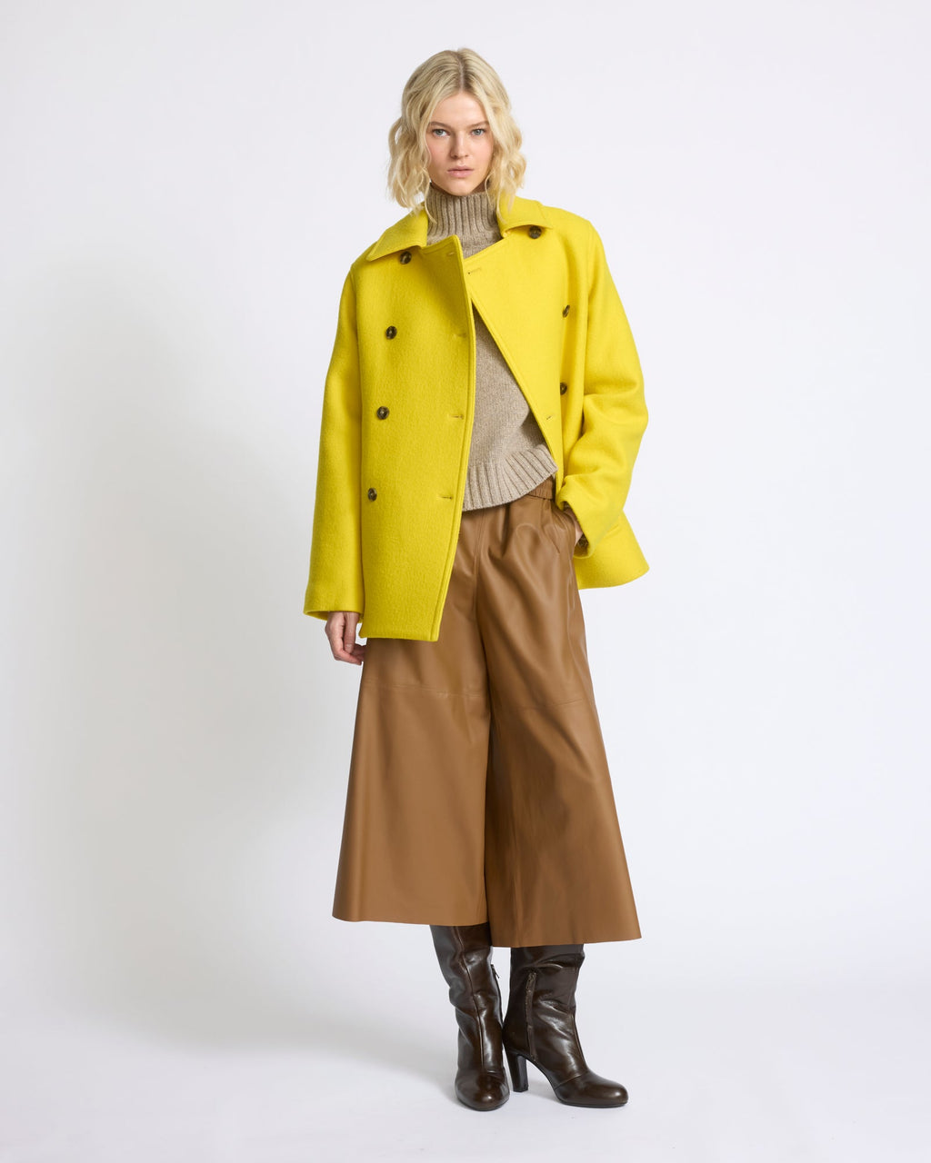 Wool cloth pea coat