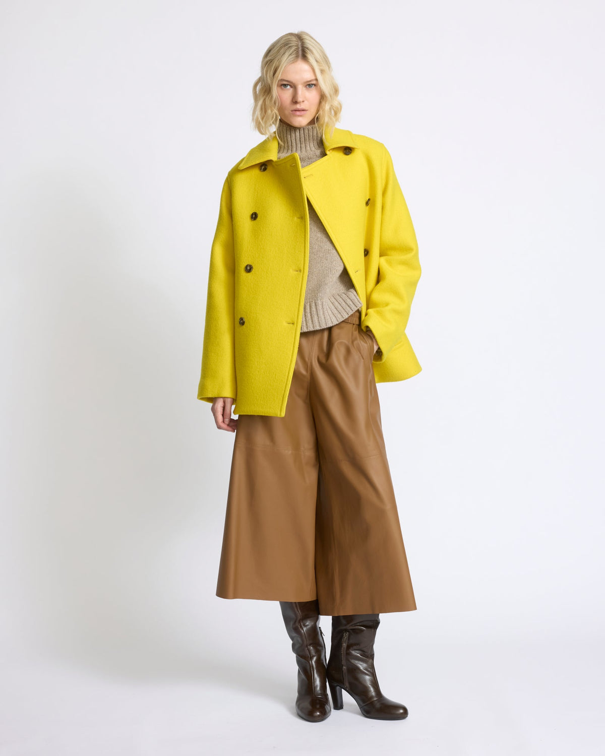 Wool cloth pea coat