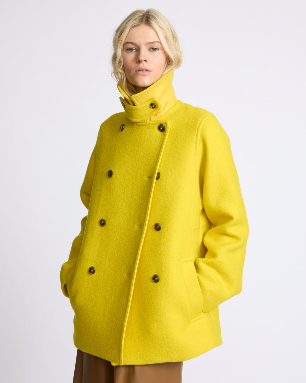 Wool cloth pea coat