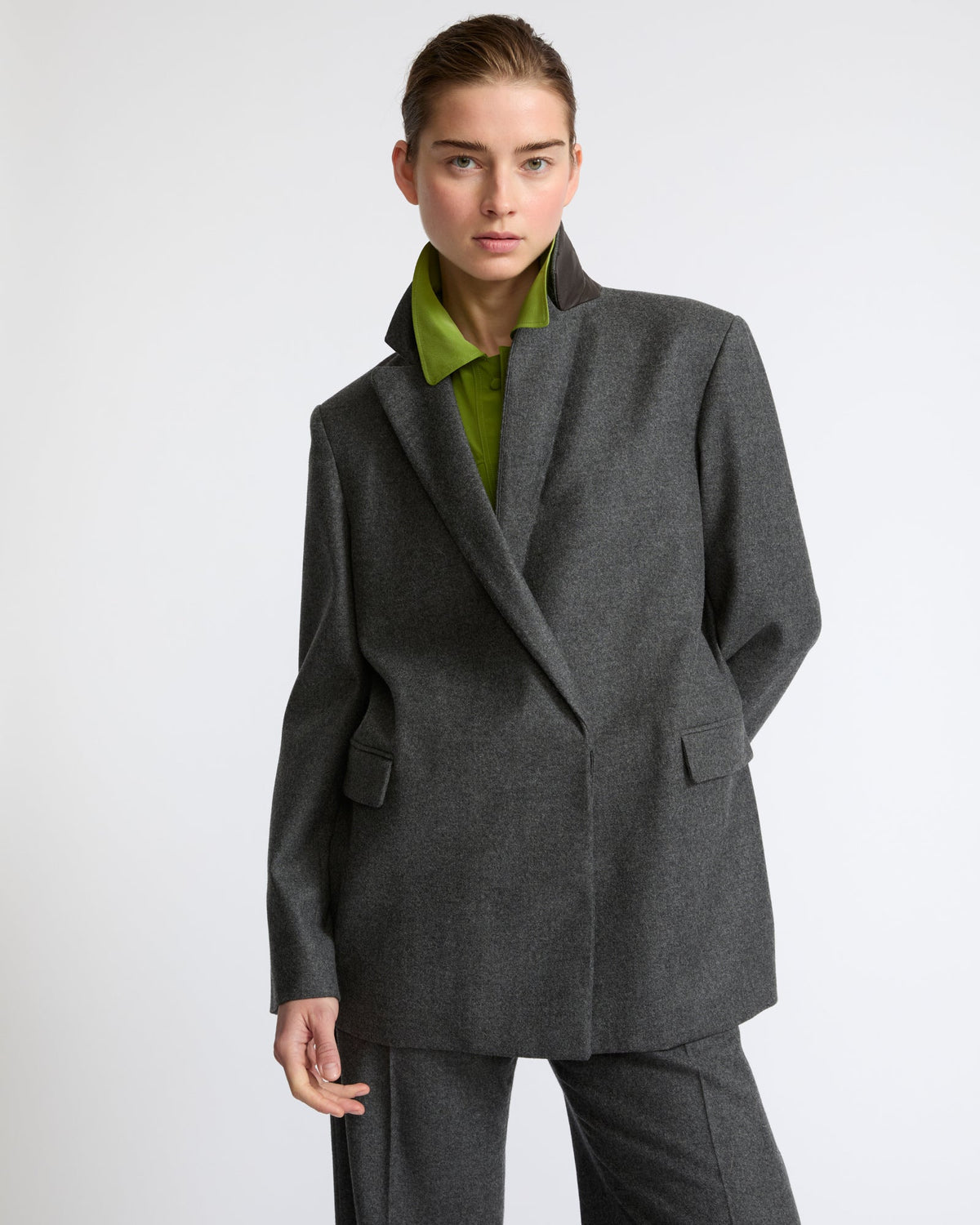 Cashmere wool suit jacket