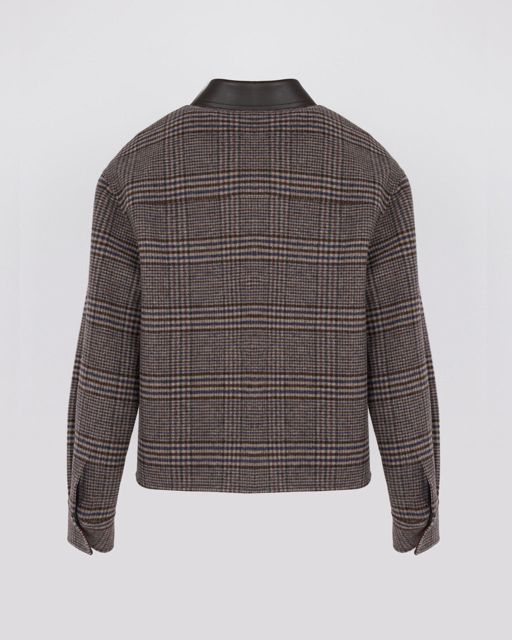 Short double-sided cashmere wool shirt
