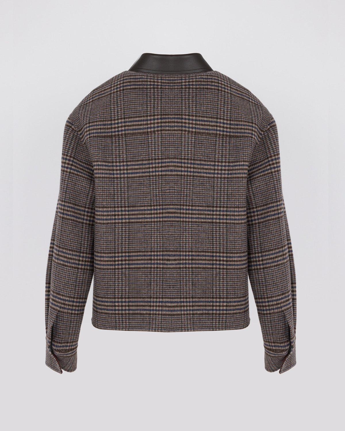 Short double-sided cashmere wool shirt