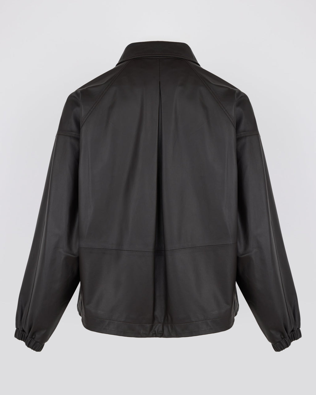 Short fine lambskin leather jacket