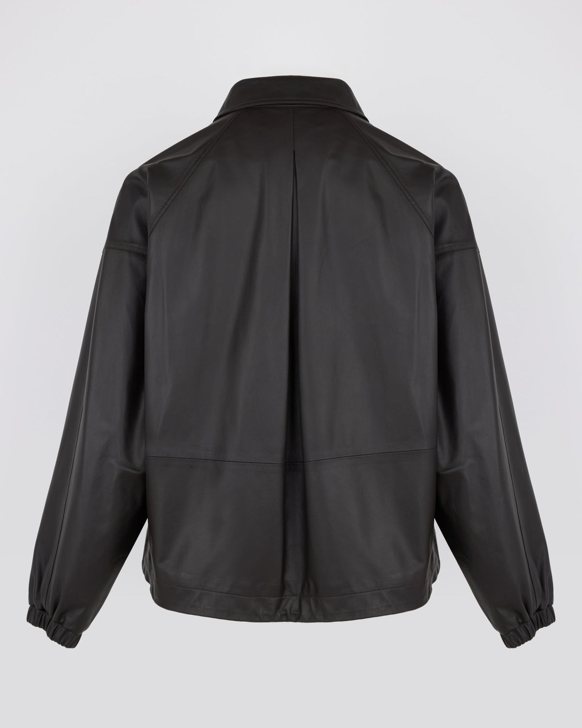 Short fine lambskin leather jacket