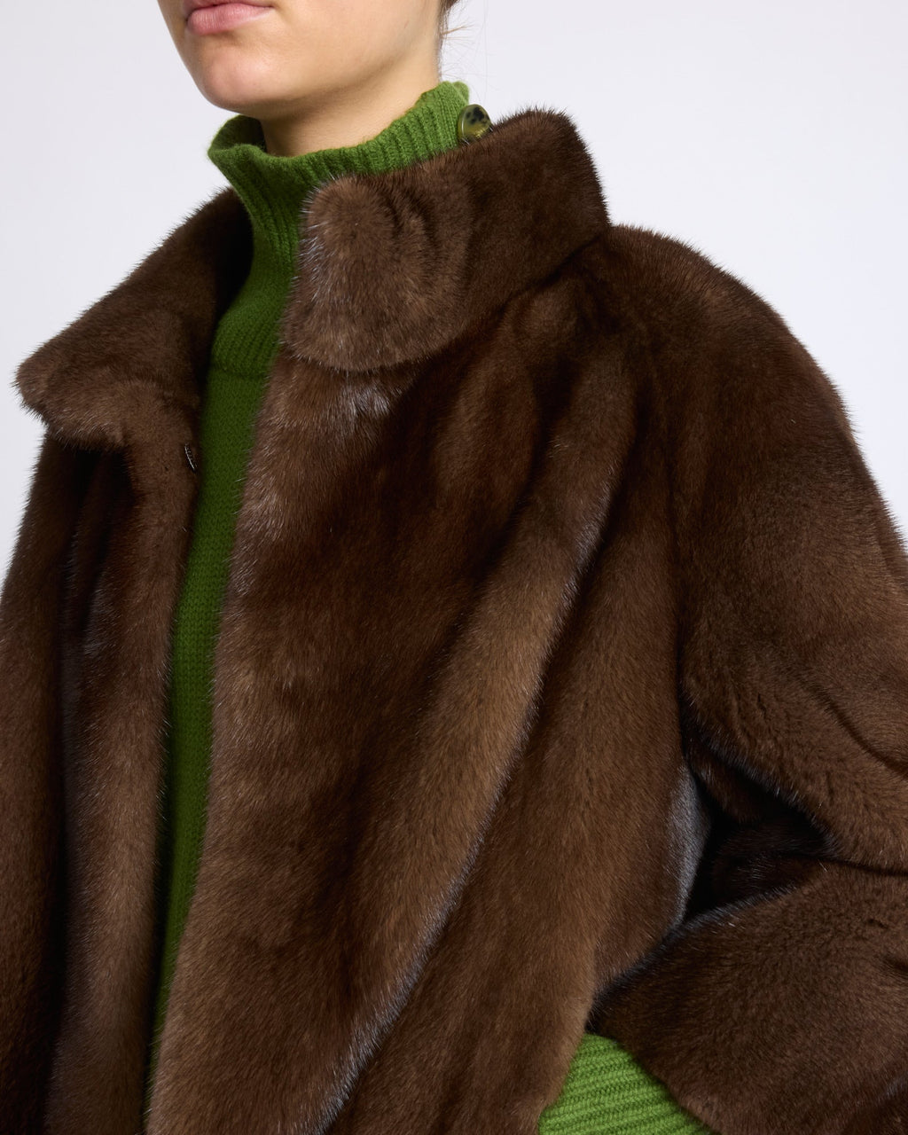 Long-haired mink fur jacket
