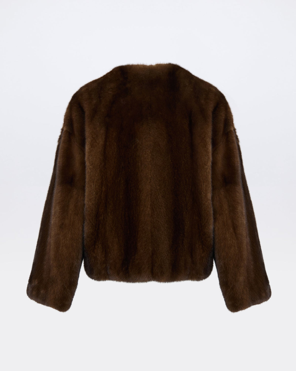 Oversized long-haired mink fur jacket