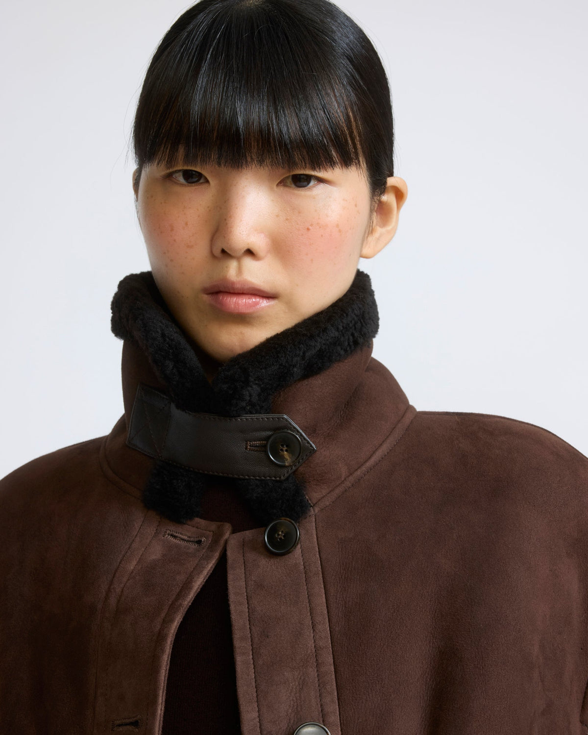 Lambskin shearling bomber jacket