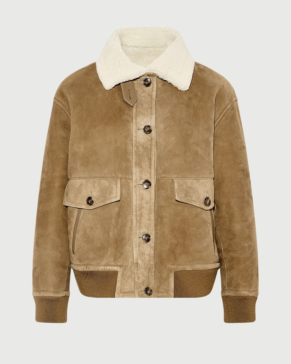 Lambskin shearling bomber jacket
